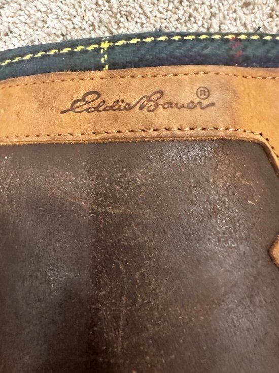Vintage Eddie Bauer Duck Boots Mens 9.5 Green Waterproof Faux Fur Lined Outdoor main image 13